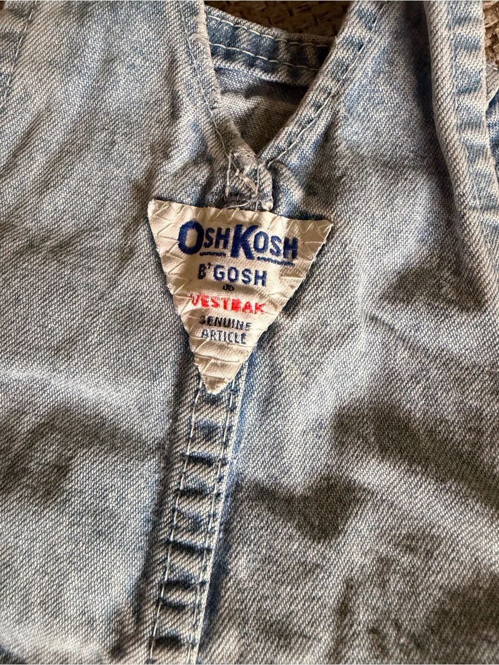 OshKosh B'gosh Light Wash Denim Overalls - Blue
